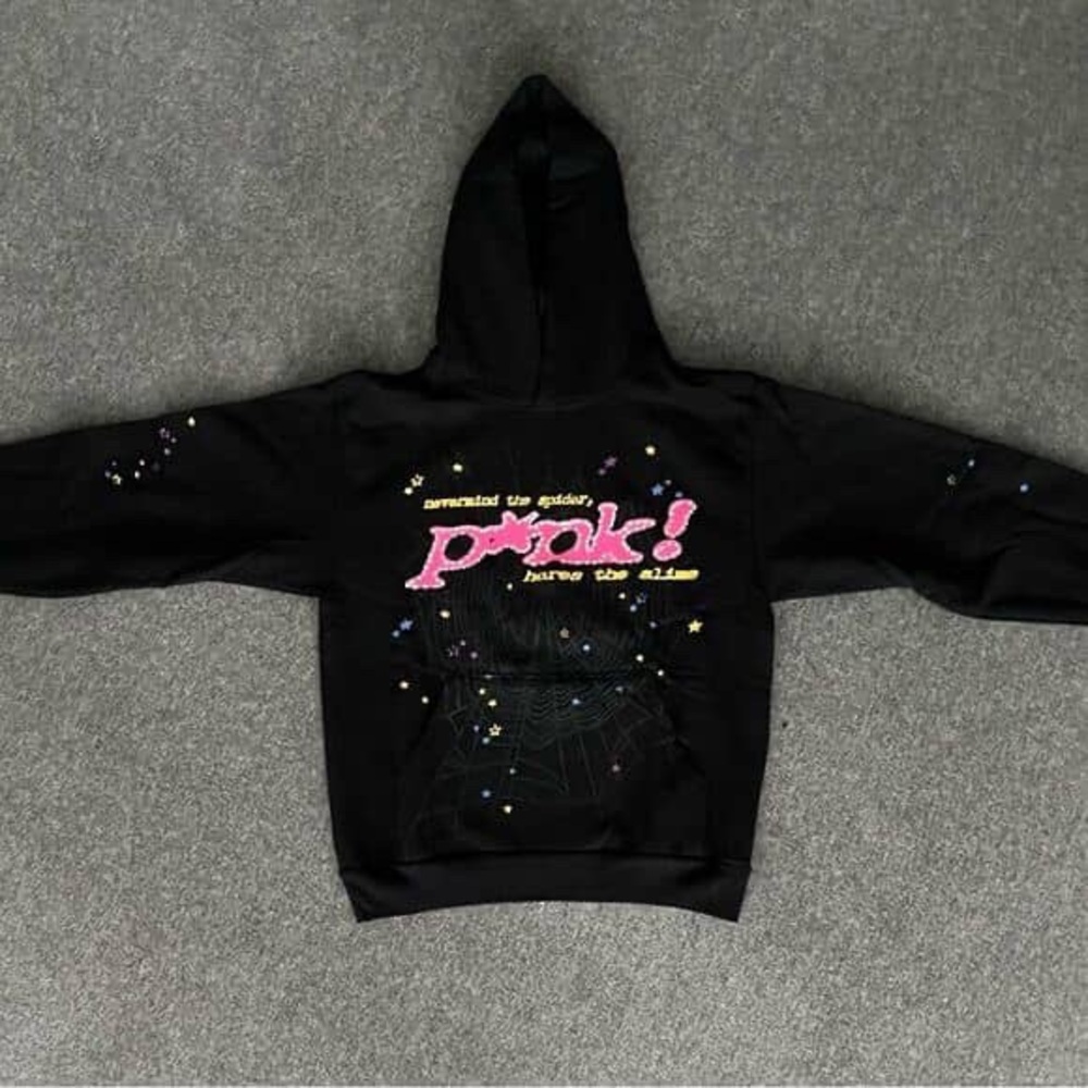 Black sp5der hoodie set